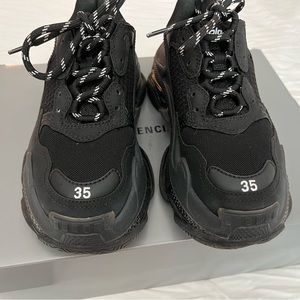 BALENCIAGA Triple S Clear Sole 35 / 36 black